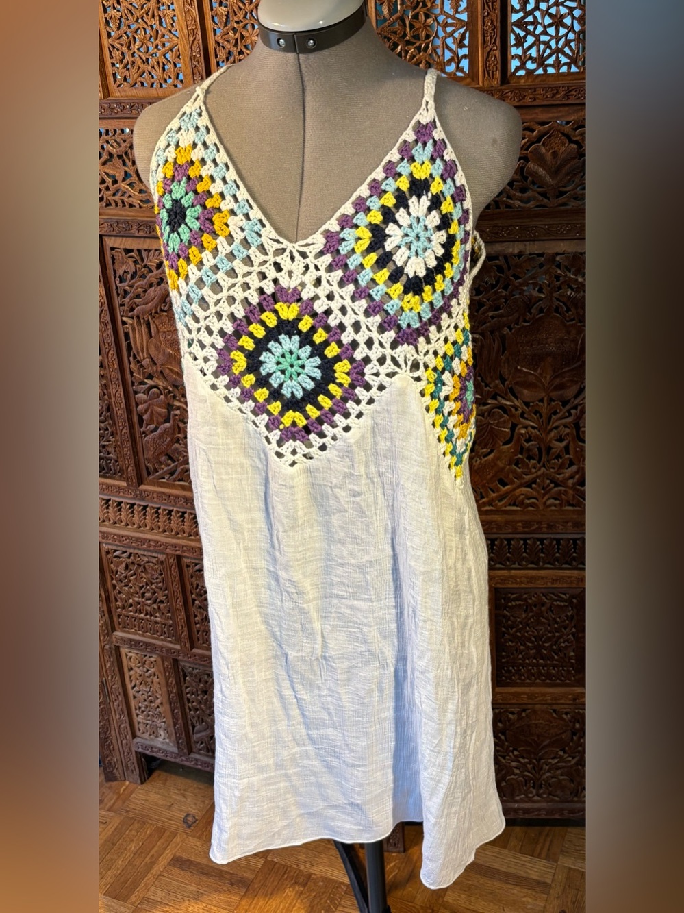 Women’s Cream Crochet-Sundress